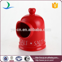 Cute red ceramic kitchen salt shaker